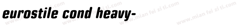 eurostile cond heavy字体转换